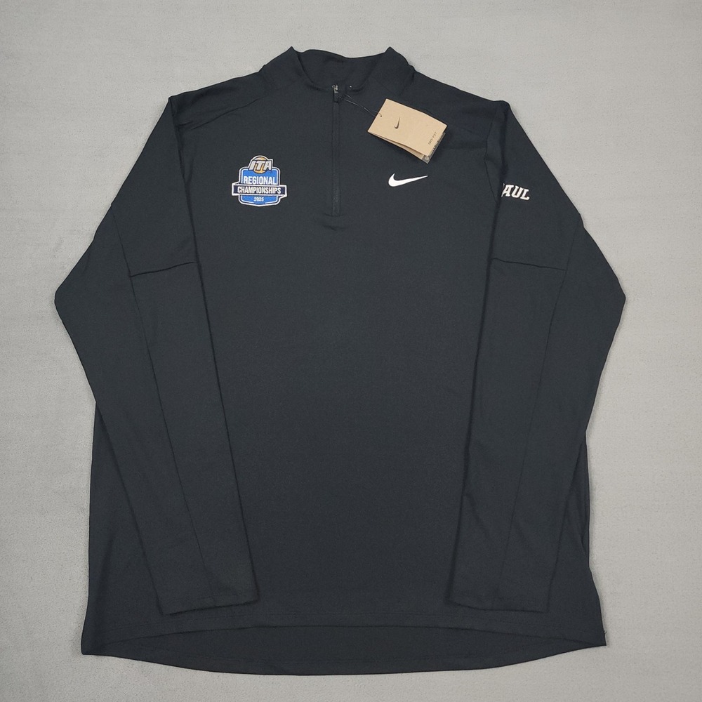 DePaul Blue Demons Sweatshirt  Mens XL Black Nike Element Dri-FIT 1/2 Zip NWT